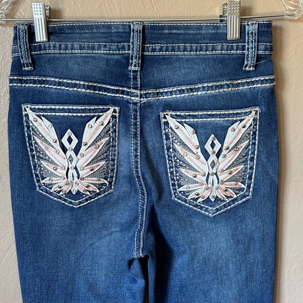 Legend Embellished Pocket Flare Jeans Size 9